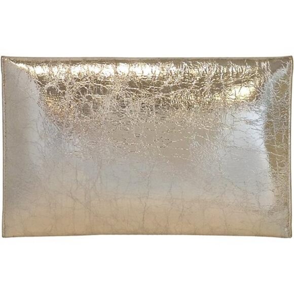 Crushed Metallic Envelope Clutch - Picture 2 of 7